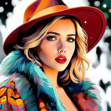 junge Frau mit Fedora Hut