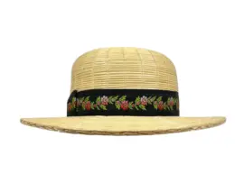 Röhrlihut Freiamt Aristauer aus Weizenstroh mit Blumenband
