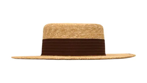 Vaquero Strohhut aus Weizenstroh mit braunem Rebsband