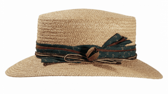 Sommerhut Boater Rugged Style Raffia