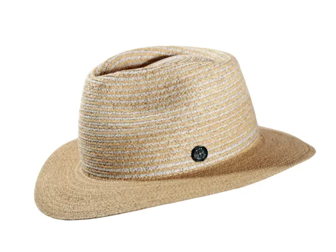 Strohhut Fedora City Leinen/Raffia
