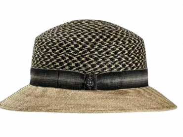 Strohhut Cloche "BLACK and WHITE„