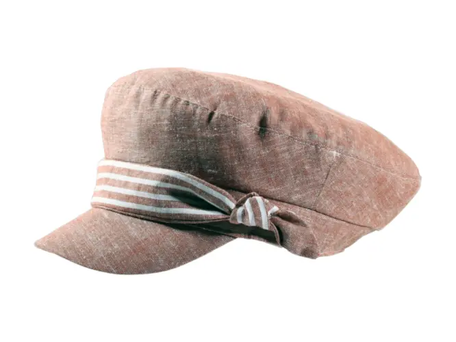 Camaret Sommermütze mit Schleife in Pastelltönen aus Leinen