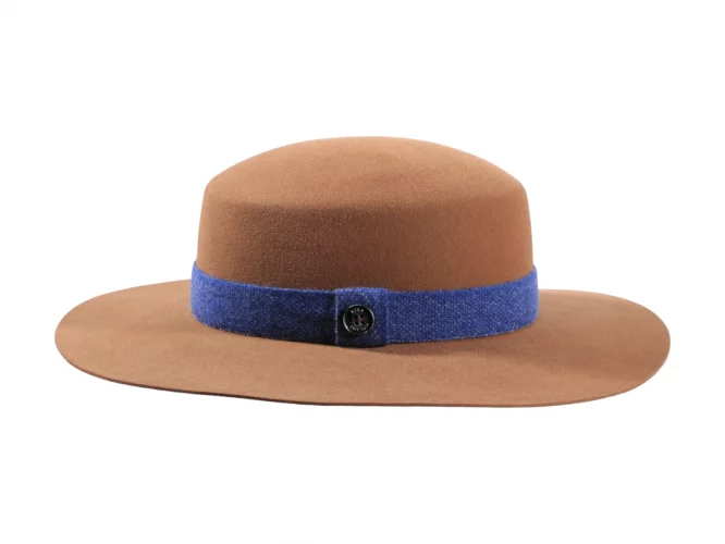 Damenhut Cloche Velours "kantiger Kopf" – Bild 4
