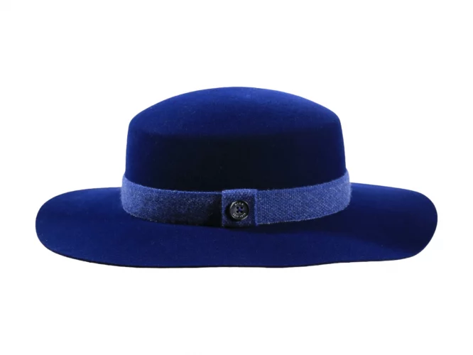 Damenhut Cloche Velours "kantiger Kopf" – Bild 3