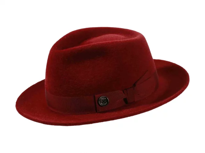 Fedora Velours meliert – handgefertigt in der Schweiz