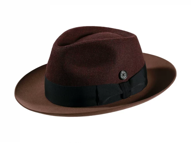 Filzhut Fedora mit Klapprand aus Wolle/Haarfilz
