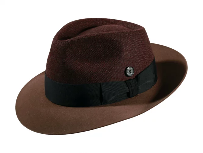 Filzhut Fedora mit Klapprand aus Wolle/Haarfilz – Bild 2