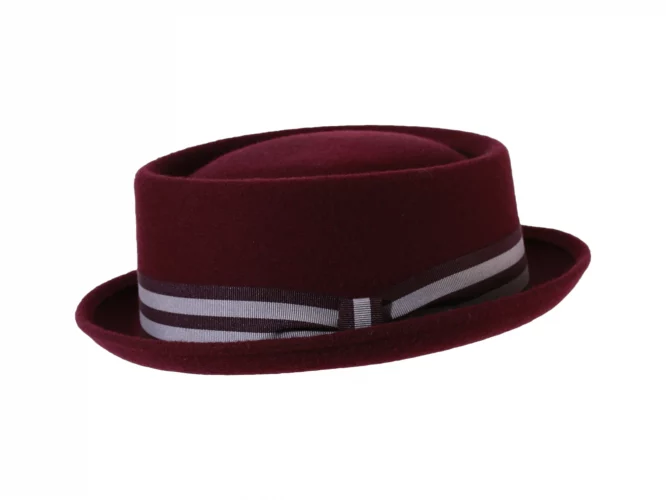 Filzhut Porkpie mit gestreiften Hutband – Bild 5