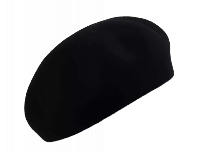 Schwarzes Filzberet Pure Wool