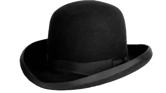 Bat Masterson Derbyhut aus Haarfilz – Westernhut mit runder Krone