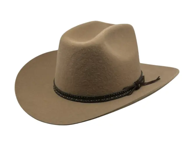 Westernhut Montana mit breiter Krempe und Lederhutband