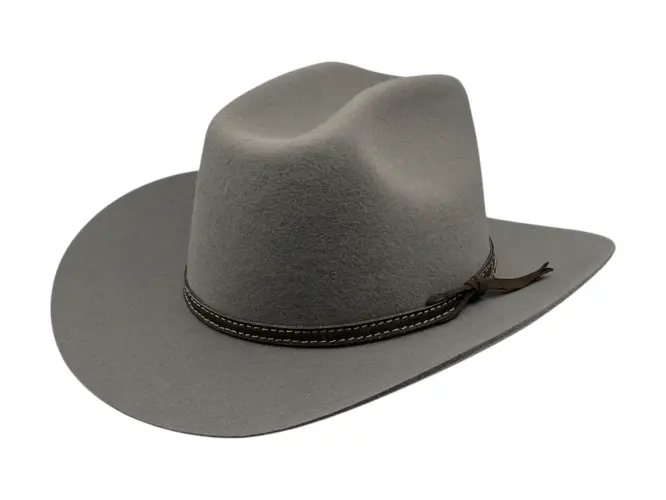 Westernhut Montana mit breiter Krempe und Lederhutband