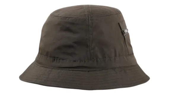 Wanderhut aus Baumwolle in Olive mit kleiner Tasche
