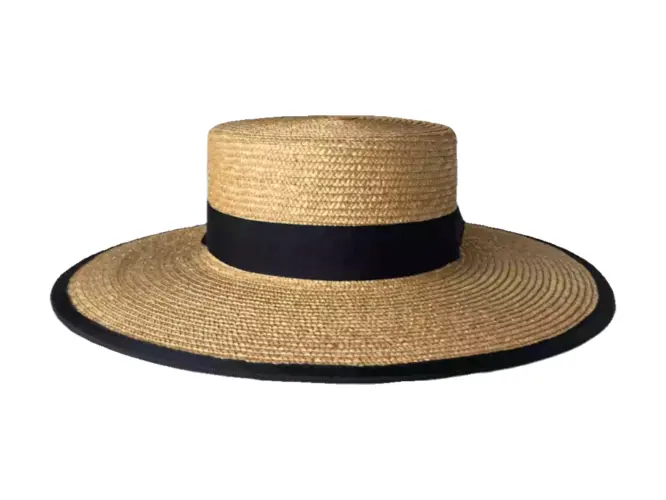 Vaquero Strohhut aus Naturstroh im klassischen Old West Stil