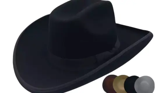 Westernhut Sonora aus Wollfilz – handgefertigt in der Schweiz, breite Krempe, hoher Tragekomfort, ideal für Westernreiten und Country-Events.