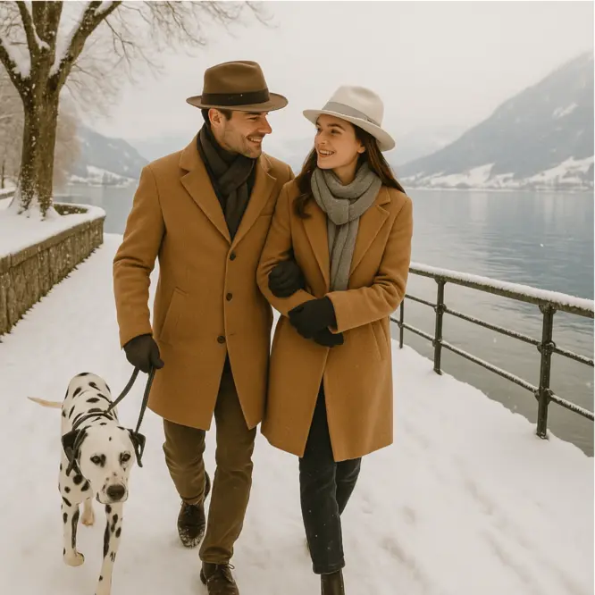Fedora Bogart velours "Classic Lovers" – Bild 5